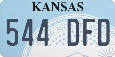 KS license plate 544DFD