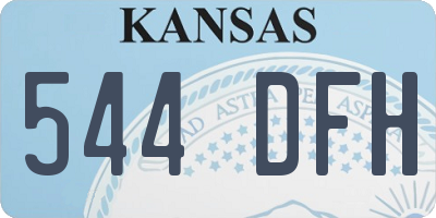 KS license plate 544DFH