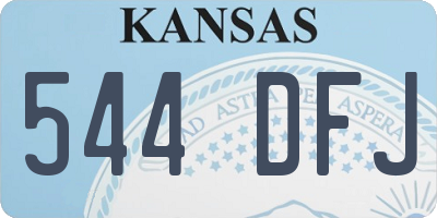 KS license plate 544DFJ