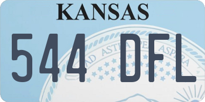 KS license plate 544DFL