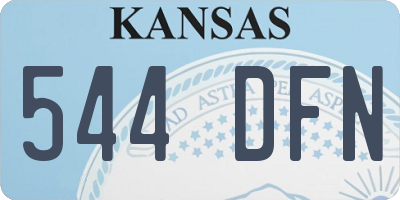 KS license plate 544DFN