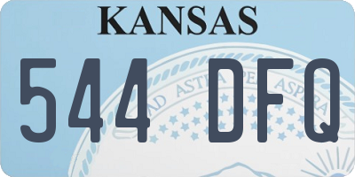 KS license plate 544DFQ