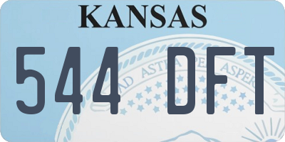 KS license plate 544DFT