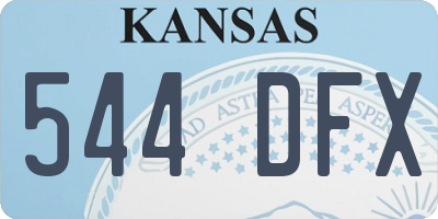 KS license plate 544DFX