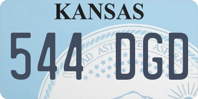 KS license plate 544DGD