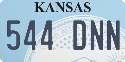 KS license plate 544DNN