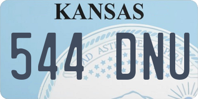 KS license plate 544DNU