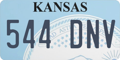 KS license plate 544DNV