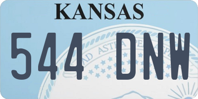 KS license plate 544DNW