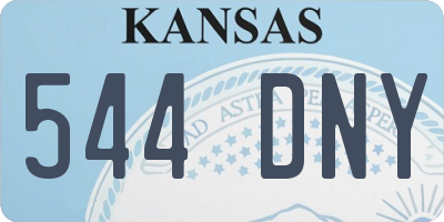 KS license plate 544DNY