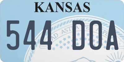 KS license plate 544DOA