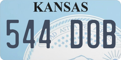 KS license plate 544DOB