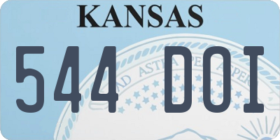 KS license plate 544DOI