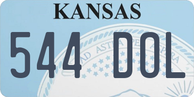 KS license plate 544DOL