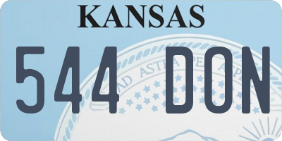 KS license plate 544DON