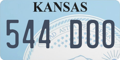 KS license plate 544DOO