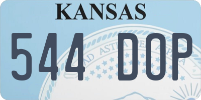 KS license plate 544DOP