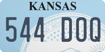 KS license plate 544DOQ
