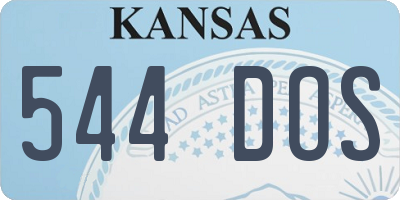 KS license plate 544DOS