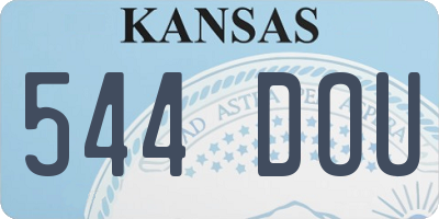 KS license plate 544DOU