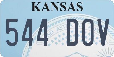 KS license plate 544DOV