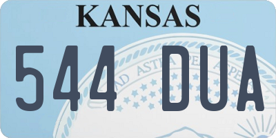 KS license plate 544DUA