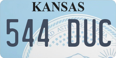 KS license plate 544DUC
