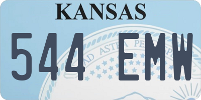 KS license plate 544EMW