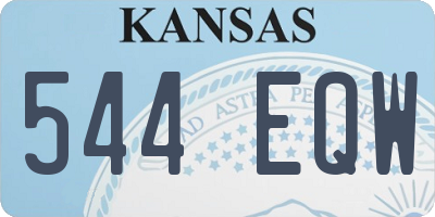 KS license plate 544EQW