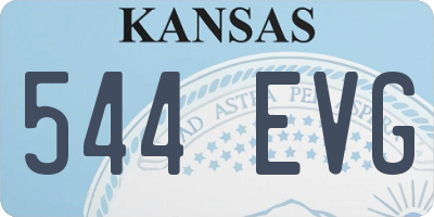 KS license plate 544EVG