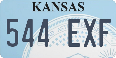 KS license plate 544EXF
