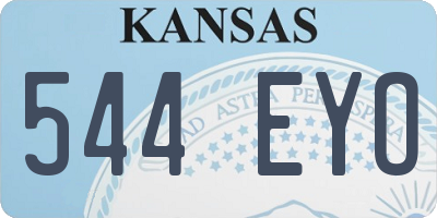 KS license plate 544EYO
