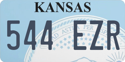 KS license plate 544EZR