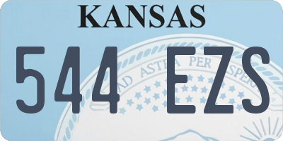 KS license plate 544EZS