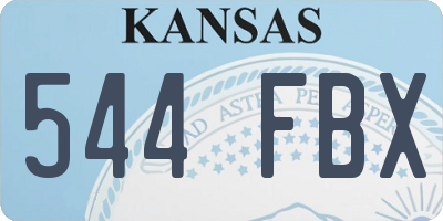 KS license plate 544FBX