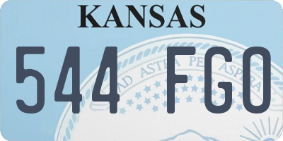 KS license plate 544FGO