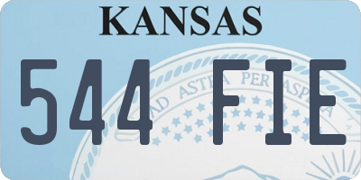 KS license plate 544FIE