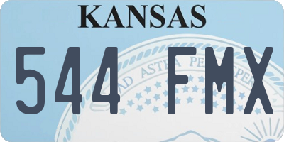 KS license plate 544FMX