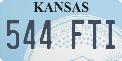 KS license plate 544FTI