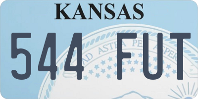 KS license plate 544FUT