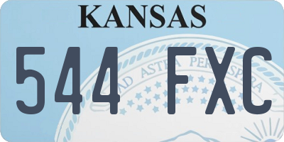 KS license plate 544FXC