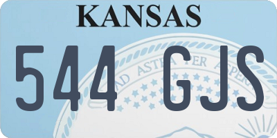 KS license plate 544GJS