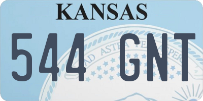 KS license plate 544GNT