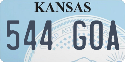 KS license plate 544GOA