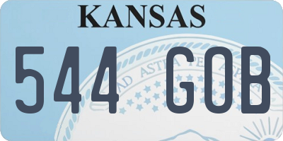 KS license plate 544GOB