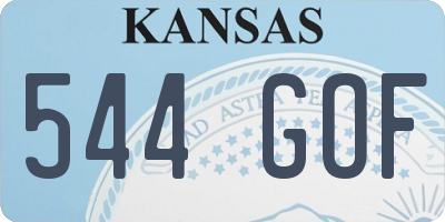 KS license plate 544GOF