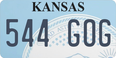 KS license plate 544GOG