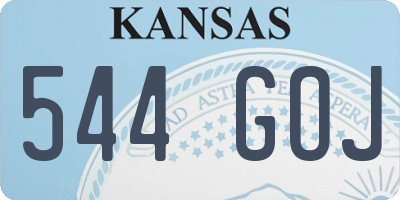 KS license plate 544GOJ