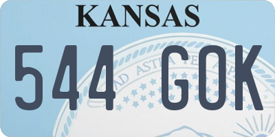 KS license plate 544GOK
