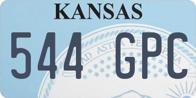 KS license plate 544GPC